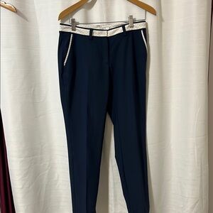 Lady Hagen Blue and White Dress Pants Classic Tailored Fit GOLF pants